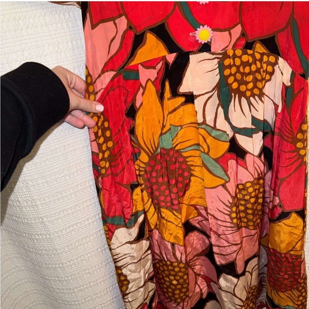 Farm Rio Colorful Sunflowers Midi Dress View 5